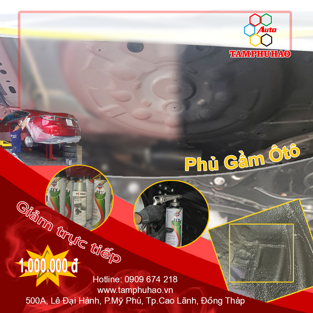 phủ gầm ô tô tại đồng tháp