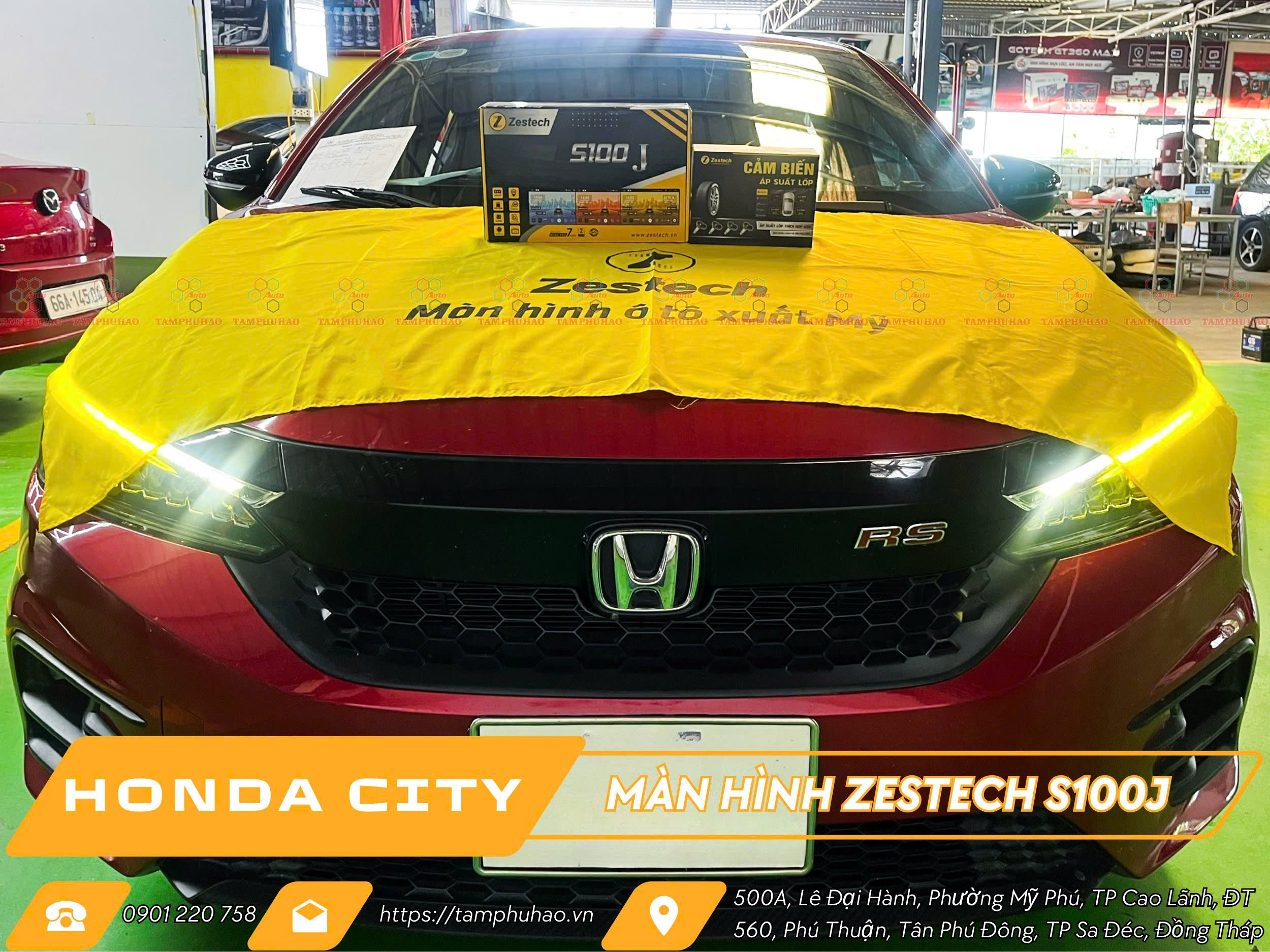 Lắp màn hình Zestech S100J cho xe Honda City tại Đồng Tháp