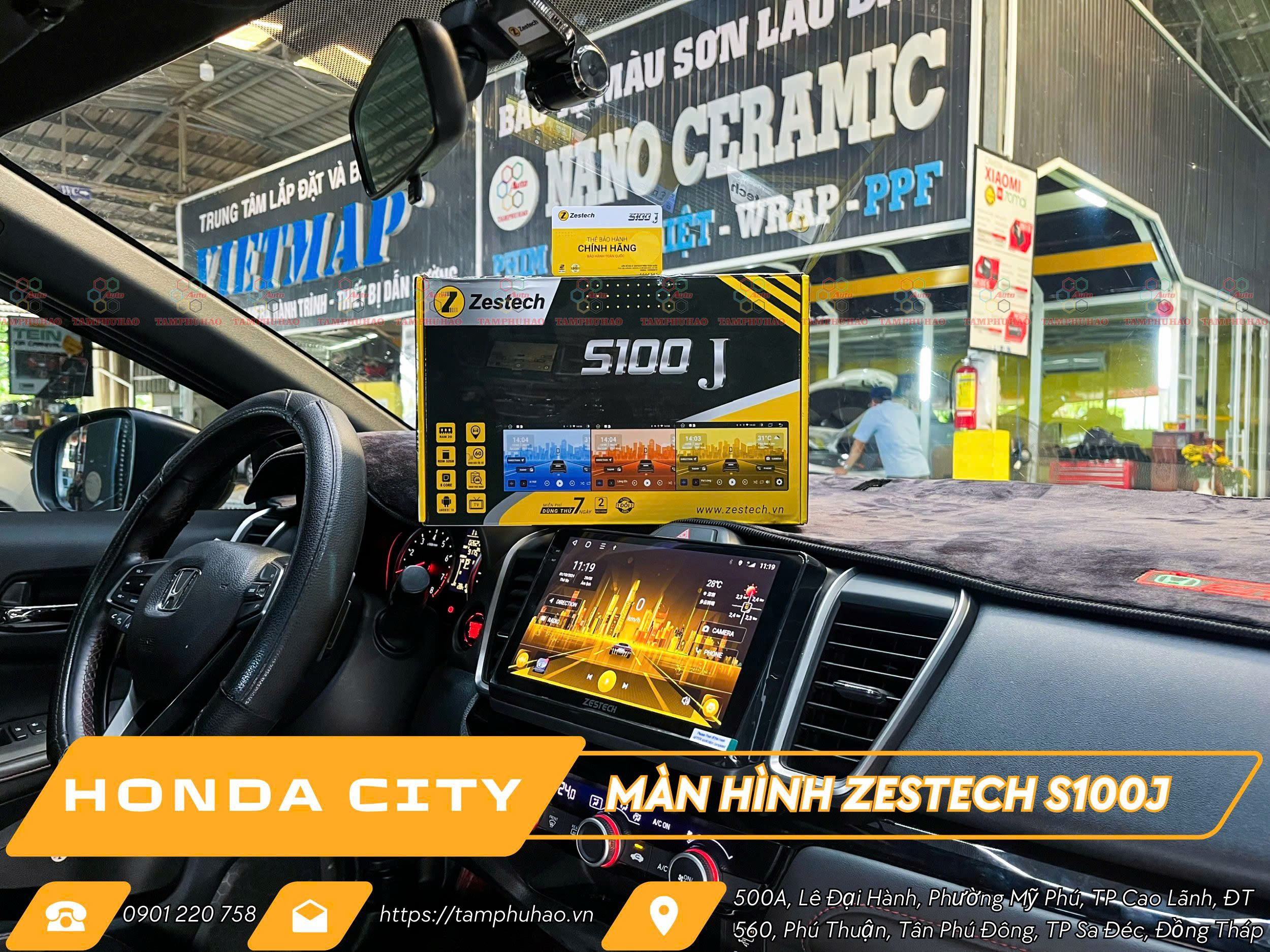 Lắp màn hình Zestech S100J cho xe Honda City tại Đồng Tháp - Image 2
