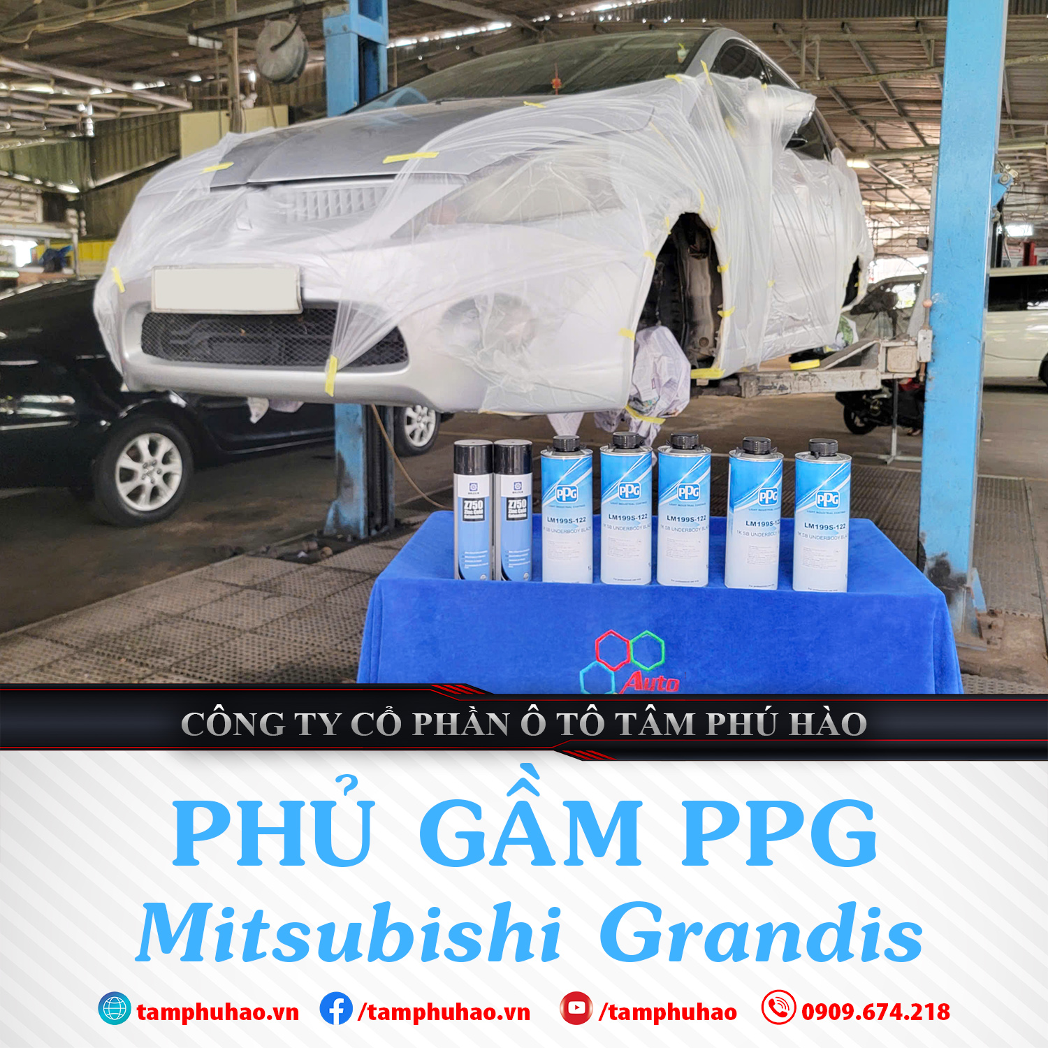 Phủ gầm chống sét cho Mitshubishi Grandis tại Đồng Tháp
