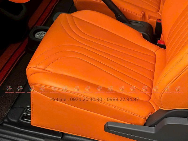 Bọc ghế da Nappa màu cam thời thượng cho VinFast Minio Green - Image 8